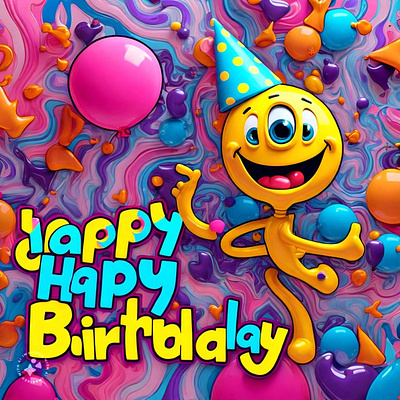 9 Best Cute & Funny Happy Birthday GIF 3d gif logo