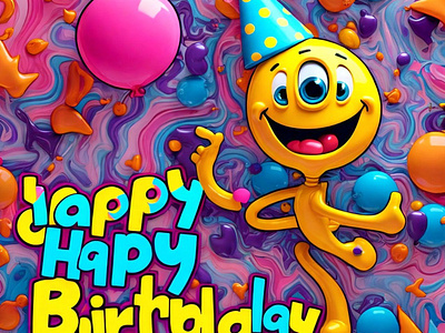 9 Best Cute & Funny Happy Birthday GIF 3d gif logo
