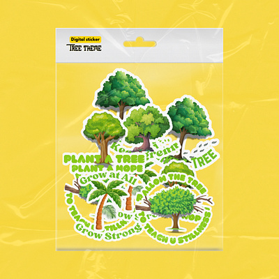 Sticker tree theme 🌳🌳 branding digitalproduct graphic design sticker