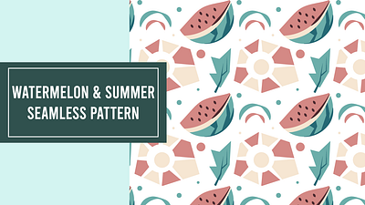 Watermelon and Summer Seamless Pattern in Illustrator Tutorial adobe illustrator free course graphic design seamless pattern summer tutorial watermelon