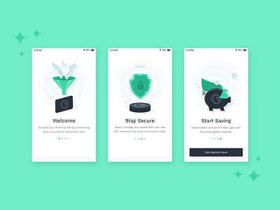 Fintech App Onboarding Illustrations app design mobile app onboarding onboarding illustrations product illustrations product onboarding ui design uiux