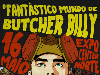 O Fantástico Mundo de Butcher Billy ad art banner campaign design exhibition graphic design illustration logo poster social media