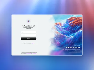 Sign Up ai midjourney signup ui