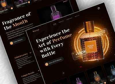 Mazaj Luxuary Parfumes Webdesign landing page parfum landing page parfum ui parfum webdesign parfume ui parfume webdesign store ui ui ux webdesign webdesign ui