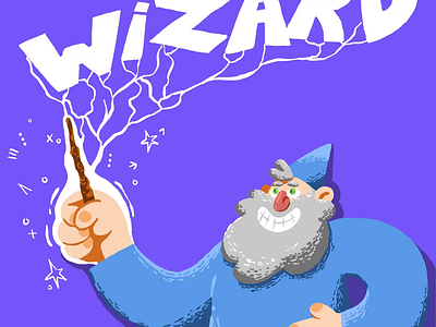 Wizard UI - Illustration animation cartoon cel character character design character development fresco illustration magic procreate protrait ui ux wizard wizardry