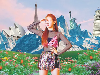 COLLAGE ART - NAYEON art collage design graphic design illustration