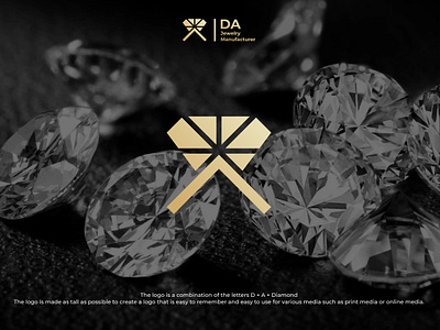 DA Jewelry Manufacturer Logo branding business logo company logo design graphic design jewelry logo logo design vector