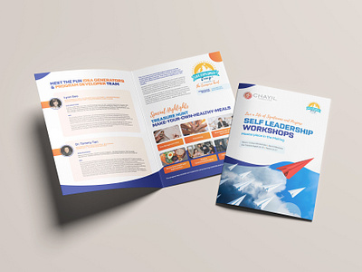 School training bifold brochure design | Adobe Illustrator adobe illustrator adobe indesign agenda document bi fold brochure bifold brochure booklet brochure brochure design corporate design flyer design handout print design school program school workshop