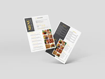 Food menu high quality.