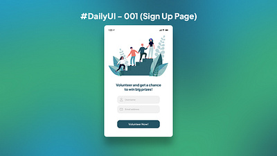 DailyUI 001 - Sign Up Page branding design graphic design mobile app ui ux