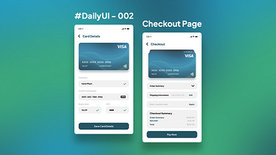 DailyUI 002 - Checkout Page branding design graphic design mobile app ui ux