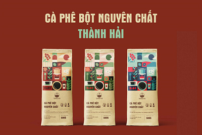 THÀNH HẢI COFFEE | PACKAGING DESIGN app branding coffee coffee design coffee label coffee package coffee packaging design fb graphic design illustration label logo package packaging packaging design typography ui ux vector