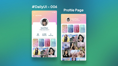 DailyUI 006 - Profile Page branding design graphic design mobile app ui ux