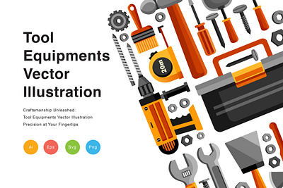 Tool Equipments Vector Illustration ax