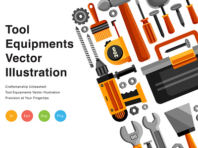 Tool Equipments Vector Illustration ax