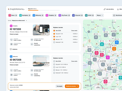 Znajdzreklame.pl - web app app design interface map ui uiux ux web web app website