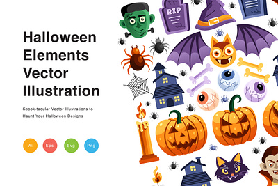 Halloween Elements Vector Illustration halloween