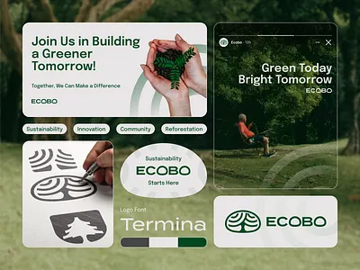 ECOBO - Eco Branding brand agency brand identity branding design eco brand graphic design green identity logo logo design social media visual identity