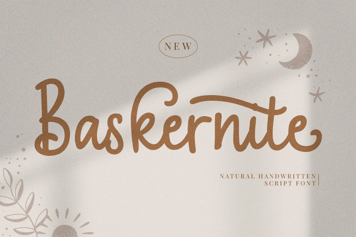 Baskernite - Natural Handwriting freebies hand writing font