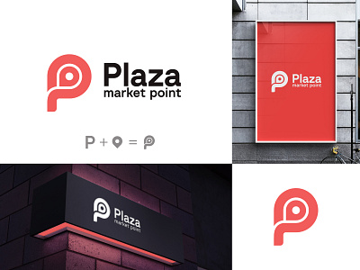 logo | logo design | p location mark brand identity building house lettering logo logo art mark p letter p location plaza residensial symbol