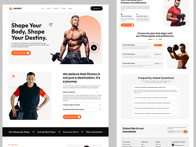 GYM Landing Page Design droip template framer template gym blog website gym landing page gym landing page design gym trainer website gym website landing page design oripio oripio studio product design ui ux ux designer ux ui designer web design website design website designer