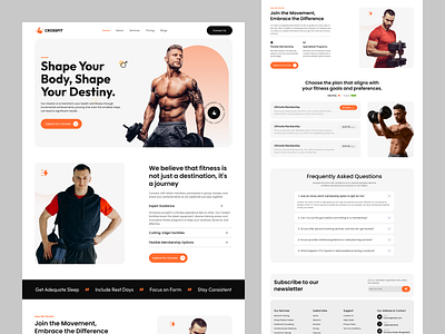 GYM Landing Page Design droip template framer template gym blog website gym landing page gym landing page design gym trainer website gym website landing page design oripio oripio studio product design ui ux ux designer ux ui designer web design website design website designer