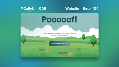 DailyUI 008 - Website (Error 404) branding error 404 graphic design landing page ui ux website