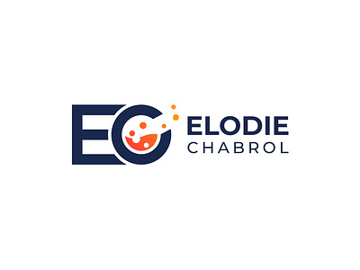 Elodie Chabrol awesome logo best logo branding design ec monogram ec monogram logo graphic design identity initial letters logo letter logo logo logo idea logo new logotype monogram monogram design science logo test tube wordmark