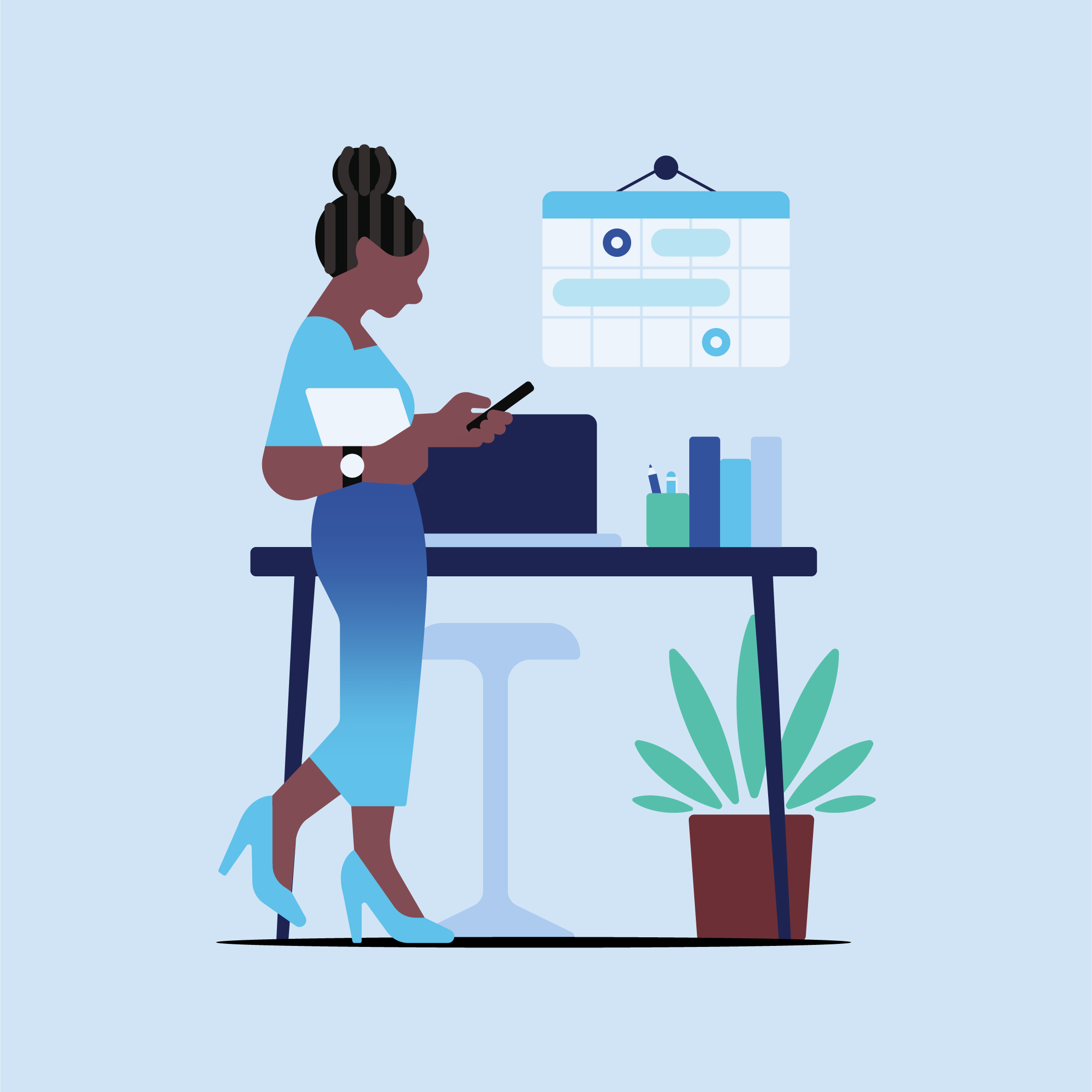 Forbes 2d character collaborator color flat forbes illust illustration laptop leader minkyung office office worker post woman