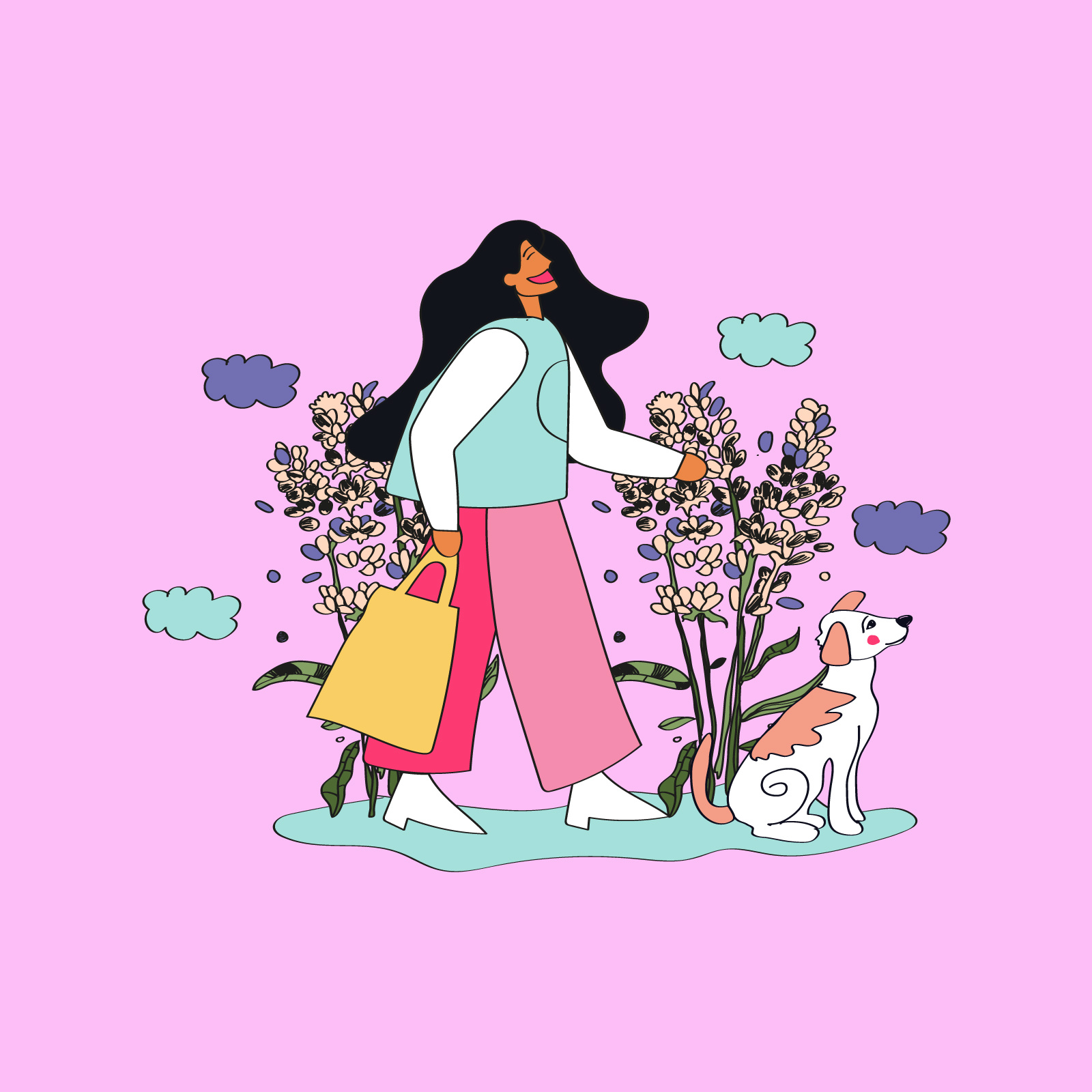 Flat illustration art flat graphic design illustration ui urban vector