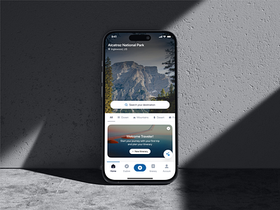 Travel Companion Mobile App - Home ai app uiux artificial intelligence flight homepage hotel mobile app planner product design search travel travel app travel companion travel planner trip trip planner ui uiux ux vacation