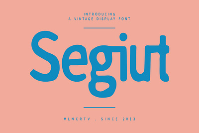 Segiut Vintage Display Font animation branding font fonts graphic design logo nostalgic