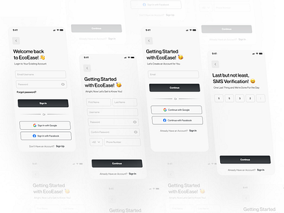 Sign in/Sign up Mobile App - UI Exploration app design minimalist mobile product design project ui ux