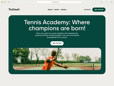 Tennis School Website branding design graphic design illustration landing page landing page design template logo product design sport training ui web web app design web design concept web ui website