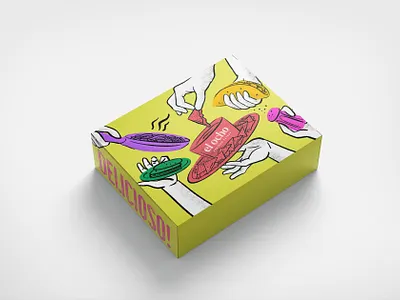 El Ocho Food Packaging brand branding bright cafe branding colorful colors design el ocho fiesta food packaging graphic design illustration kuala lumpur malaysia malaysia cafe mexican cafe branding mexican food packaging design yellow