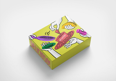 Food Packaging Illustration brand branding bright cafe branding colorful colors design el ocho fiesta food packaging graphic design illustration kuala lumpur malaysia malaysia cafe mexican cafe branding mexican food packaging design yellow