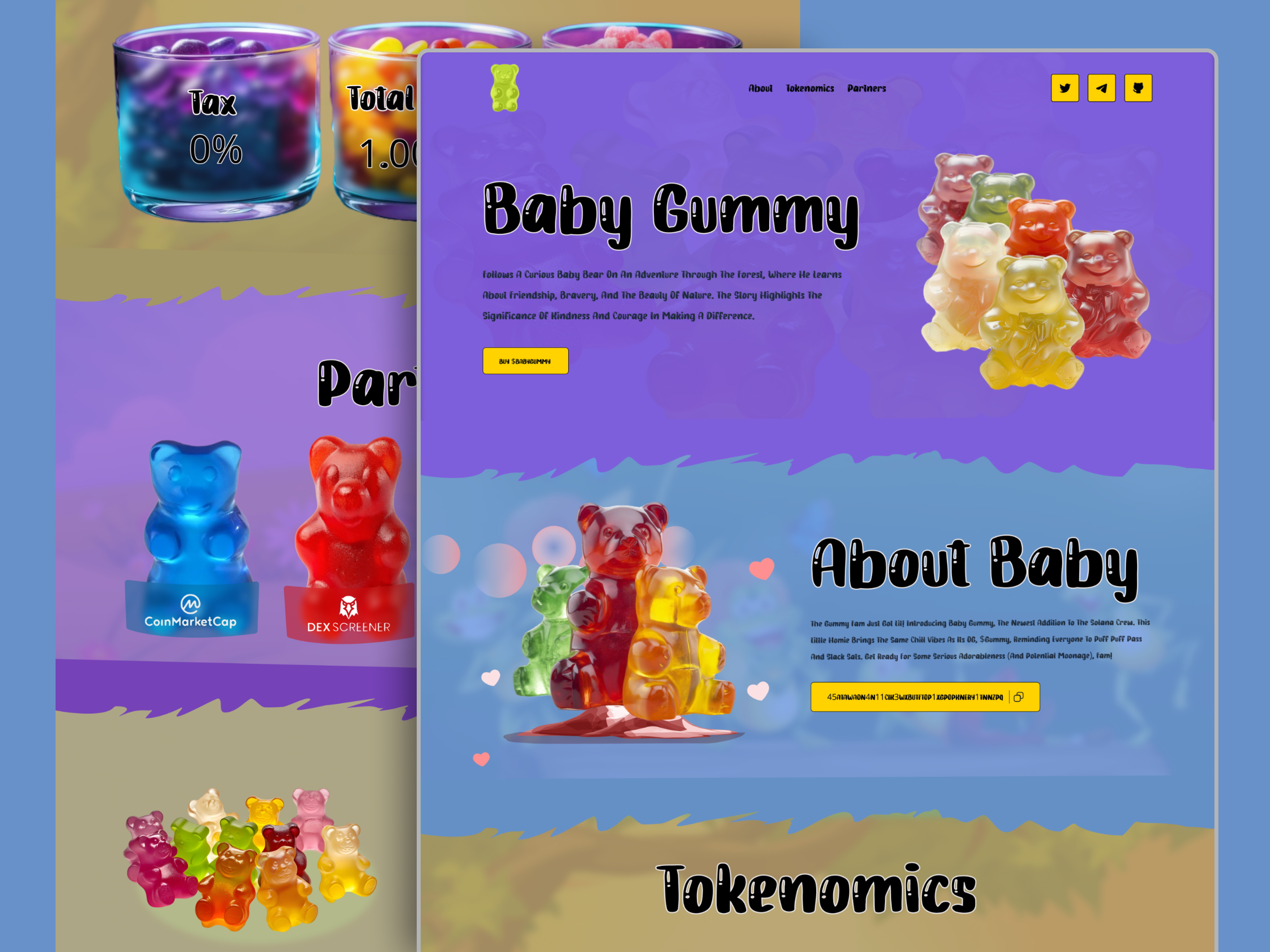 Gummy Baby - Meme Coin website. by Sheikh Shovon on Dribbble