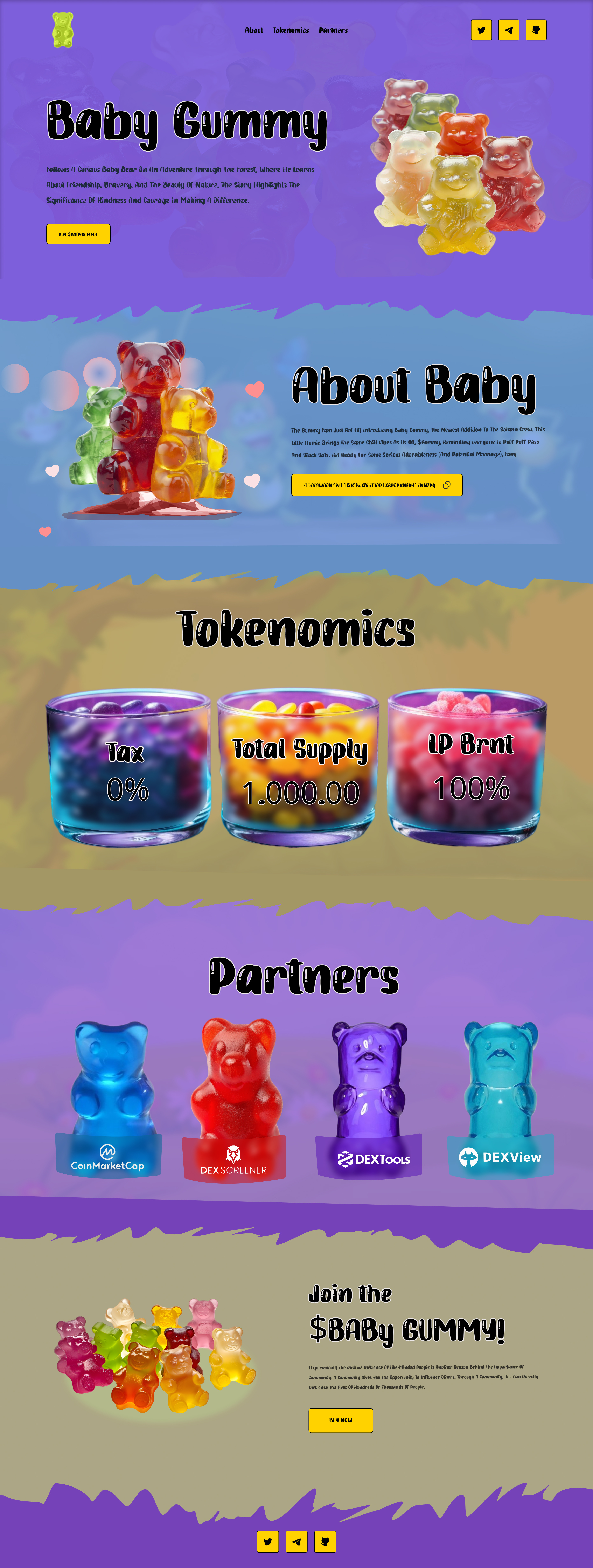 Gummy Baby - Meme Coin website. by Sheikh Shovon on Dribbble