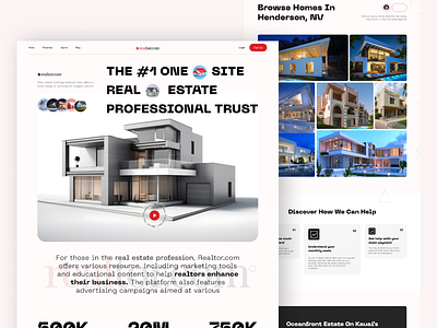 Real Estate Landing Page architecture booking website building home design luxury houses property listing real estate real estate agency real estate agent real estate landing page real estate services real estate website real property realtor rent house ui website