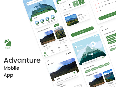 Jelajah, advanture apps apps branding graphic design indonesia montain ui design uiux