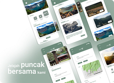 Jelajah advanture apps apps branding graphic design indonesia montain ui design uiux