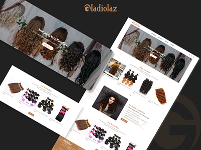 Gladiolaz Store Design landingpage ui websitedesign wigs womenwigs