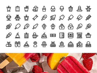 Ice cream icons candy dessert food icons ice cream ice cream icons icon design icon pack illustration popsicle summer sweet