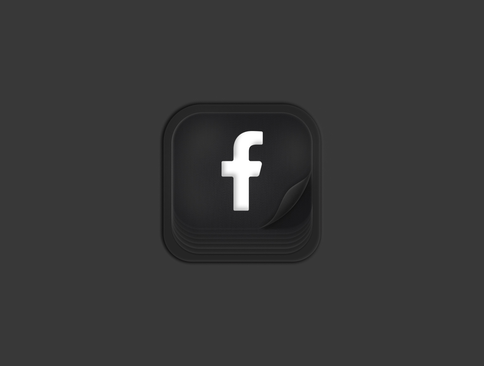Facebook Icon ⌫ app icon dark theme designcommunity dribbble facebook icon facebook logo graphic design icon design iconography logo design minimalist modern design social media icon web icon