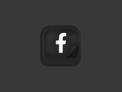 Facebook Icon ⌫ app icon dark theme designcommunity dribbble facebook icon facebook logo graphic design icon design iconography logo design minimalist modern design social media icon web icon