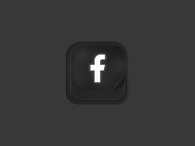 Facebook Icon ⌫ app icon dark theme designcommunity dribbble facebook icon facebook logo graphic design icon design iconography logo design minimalist modern design social media icon web icon