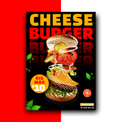 Cheese Burger Design branding burger cheese color design figma flyer design food food lovers food porn graphic design illustration layout menu design vector