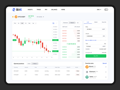 BitX - Trading terminal app design interface ui uidesign uiux web design