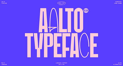 Aalto OpenType Font aalto flyer font fonts glyphs greekfont opentype poster text typeface