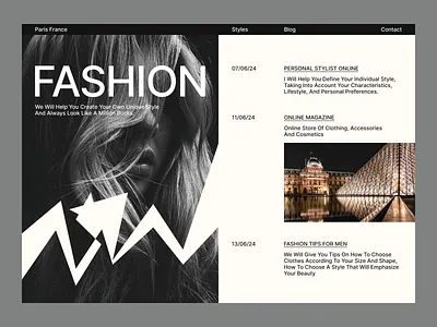 Fashion & Style Blog UI Design blog blog website clean clothing custom design daily ui design fashion fashion blog website homepage design media minimal online magazine paris style trends typography ui design ui design for blogs ux design website design